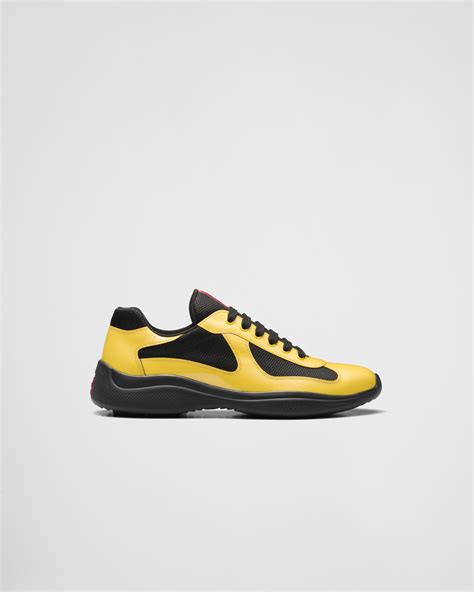 yellow and black prada shoes